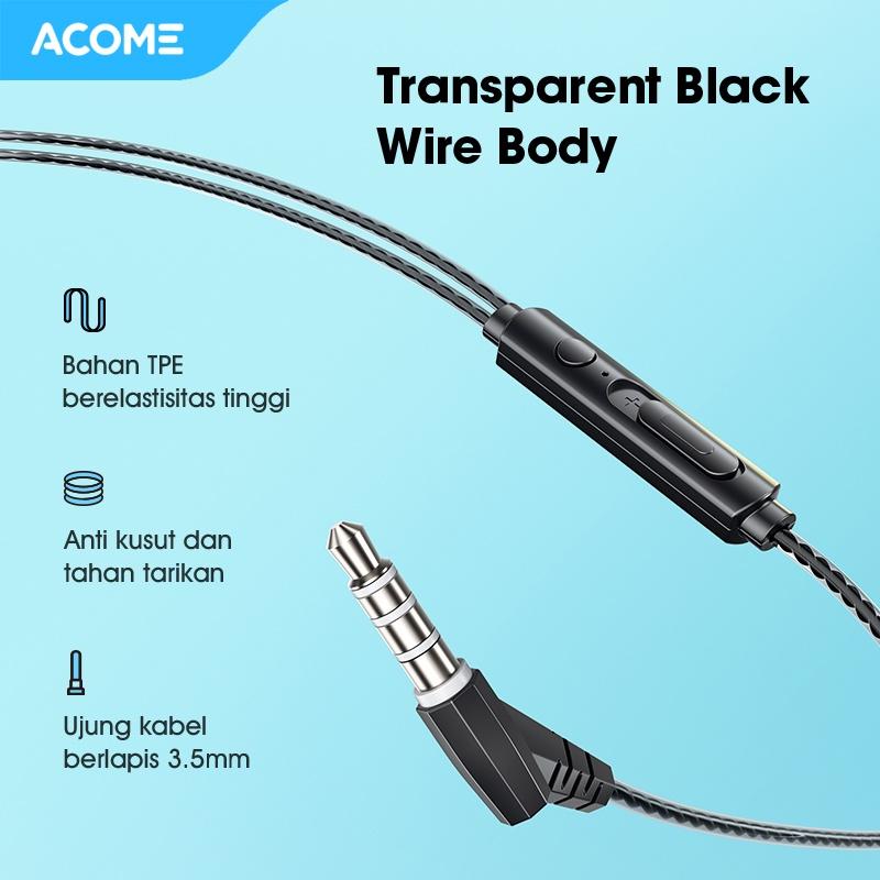 ACOME 3D Subwoofers Powerfull Bass Transparent Black Wire Body - 5
