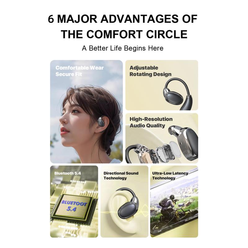KiiP Wireless DTH5PRO Ows Open Ear Tws Earhook Earphone HiFi - 3