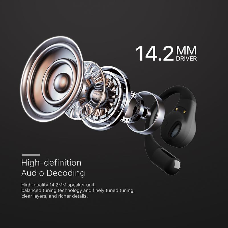 KiiP Wireless DTH11 OWS Sport TWS Earhook Earphone Open Ear Headset Bluetooth HD Voice Call - 4