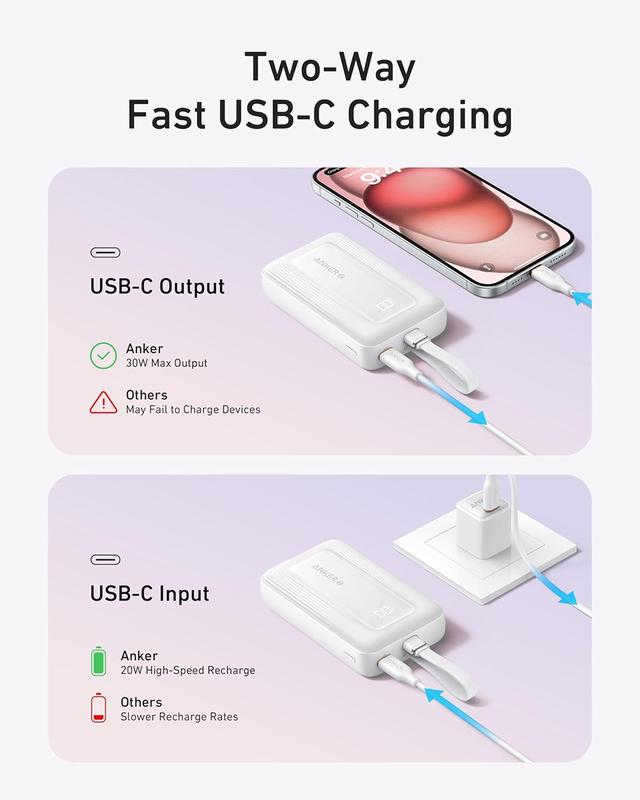 Anker Zolo Power Bank 30W 10000 mAh & 20000 mAh with Type C Cable and Lightning Cable Fast Charging PD 3.0 - 3