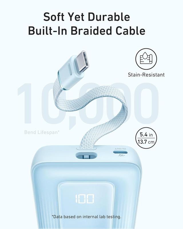 Anker Zolo Power Bank 30W 10000 mAh & 20000 mAh with Type C Cable and Lightning Cable Fast Charging PD 3.0 - 5