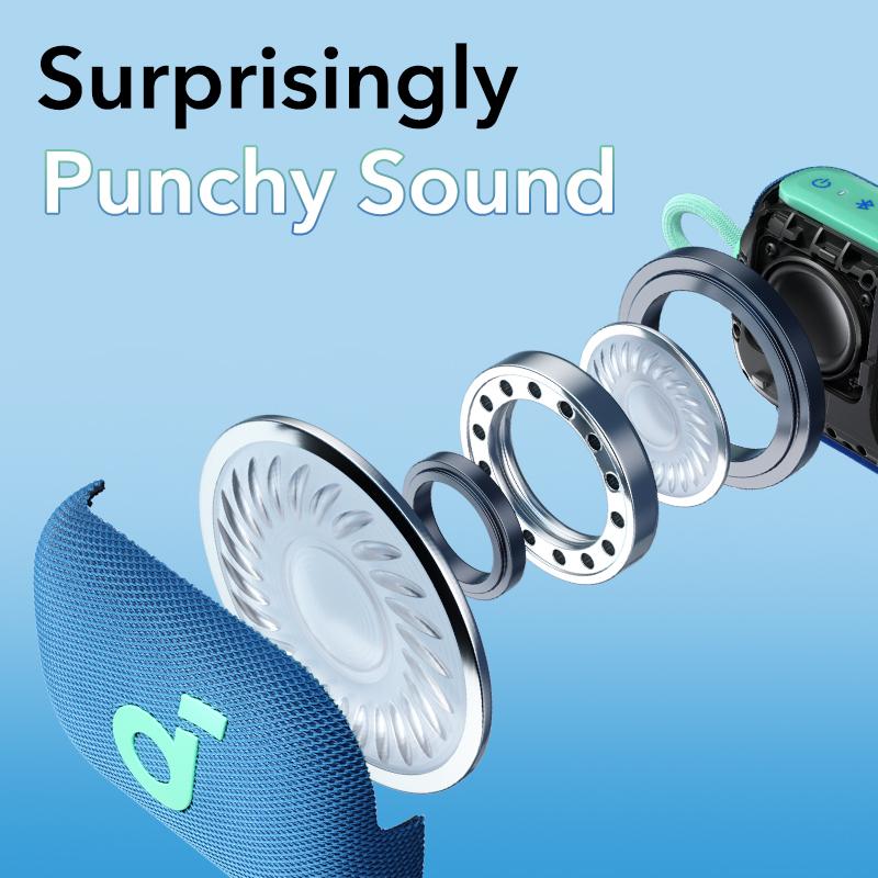 Soundcore by Anker Select 4 Go / Select4Go Bluetooth Speaker, Ultra Portable, Up to 20 Hours of Playtime, IP67 Waterproof and Dustproof, Floatable, Powerful Sound, Ideal for Indoors and Outdoors, Hiking, and Biking - 2