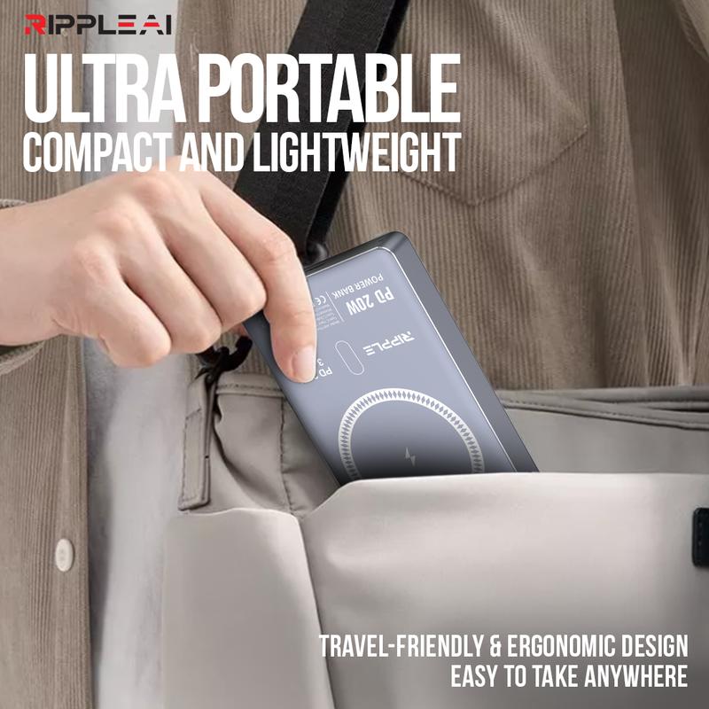 RippleAl Mini Powerbank RHB A046 10.000 mAh Fast Charging 20W PD with USB-C Cable - 3