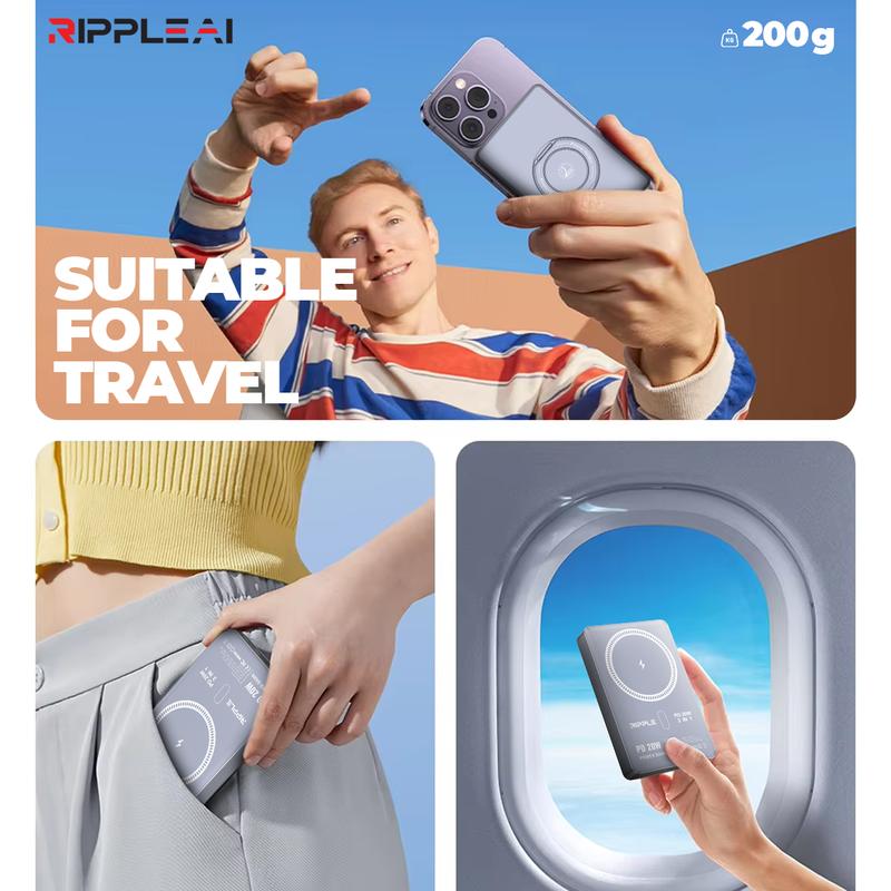 RippleAl Mini Powerbank RHB A046 10.000 mAh Fast Charging 20W PD with USB-C Cable - 5