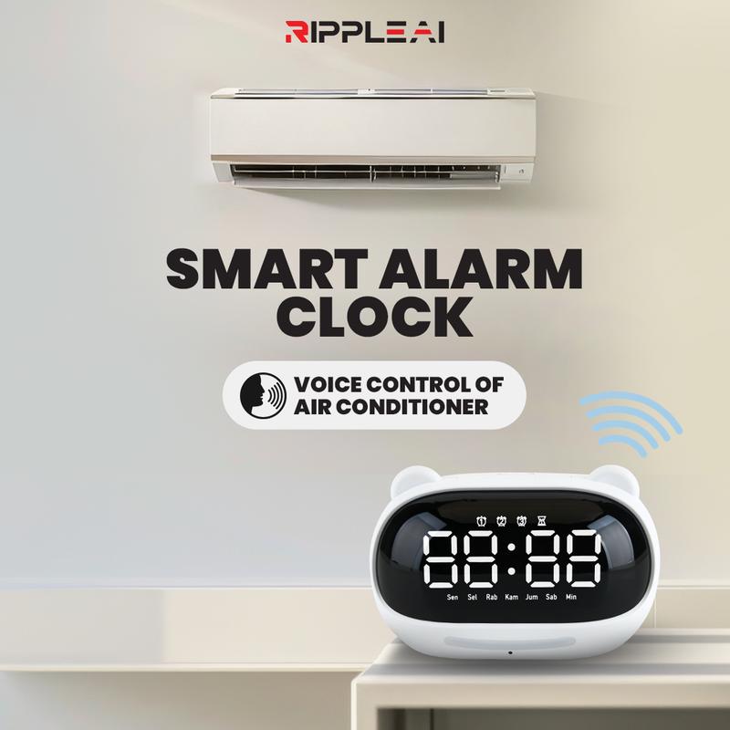 Ripple Smart Al 3000 mAh Voice Alarm Clock Control AC Alarm Night Lamp With Voice - 5