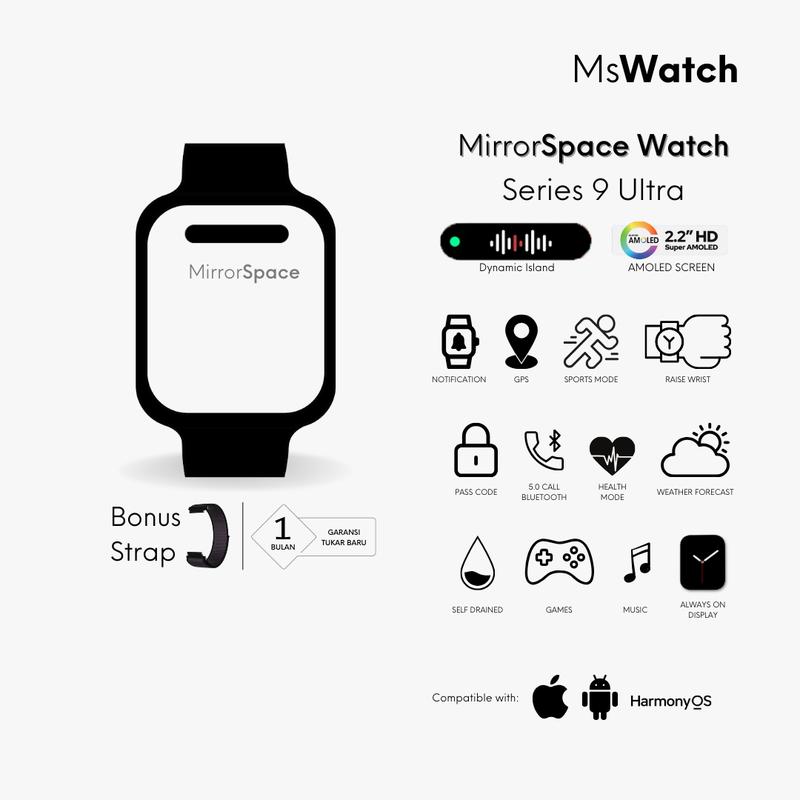 MirrorSpace Watch Series 9 Ultra with Dynamic Island - 1