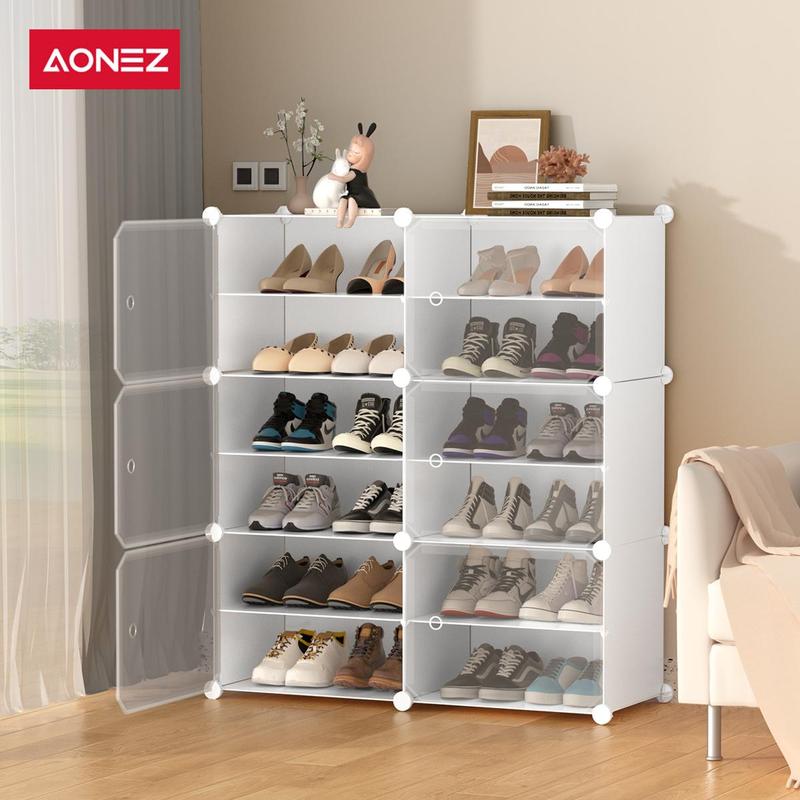 【COD 24 Shipping】AONEZ Rak Sepatu Anti Debu 6 Layer Tebal Shoe Rack Portable Serbaguna Kotak Sepatu Portable - 2