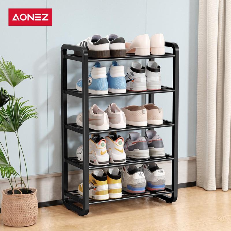 【COD】AONEZ INS Fashion Style Rak Sepatu 4 Susun Minimalis Besi Bertingkat Rak Susun Sepatu > 25 kg mendunia - 3