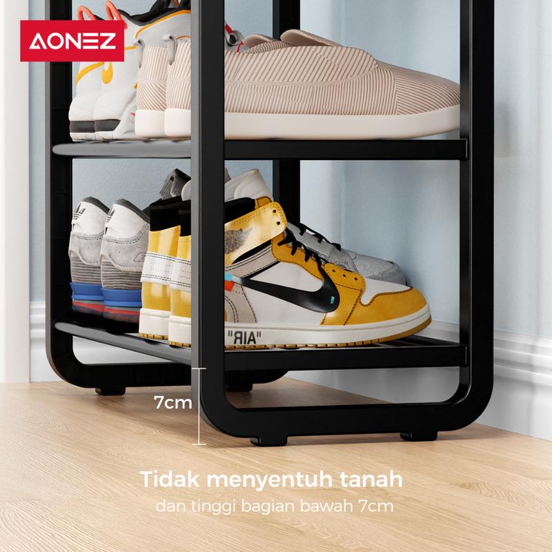 【SPESIAL KOL COD 24h Shipping】AONEZ Rak Sepatu 4 Susun Minimalis/Tempat Sepatu/Rak Sandal Dan Sepatu - 5