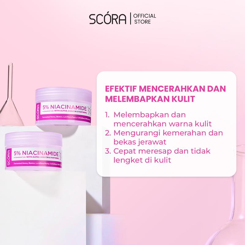 [NEW] SCORA 5% niacinamide Hydramoist Gel with Alpha Arbutin & Panthenol 45Ml - 5
