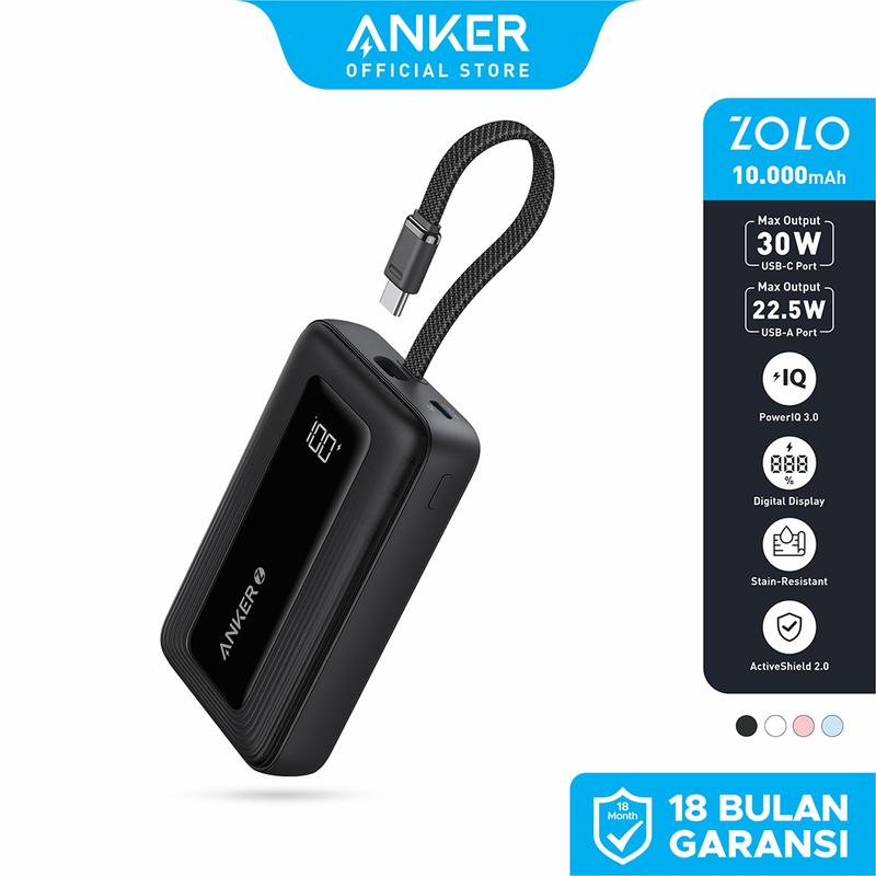 Anker Zolo Power Bank 30W 10000 mAh & 20000 mAh with Type C Cable and Lightning Cable Fast Charging PD 3.0