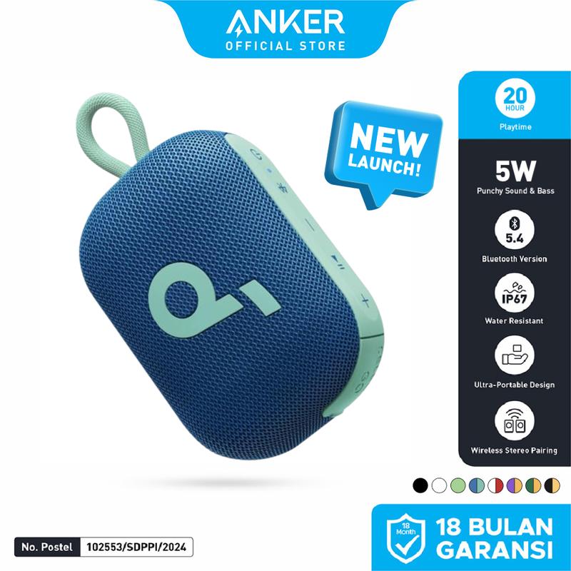 Soundcore by Anker Select 4 Go / Select4Go Bluetooth Speaker, Ultra Portable, Up to 20 Hours of Playtime, IP67 Waterproof and Dustproof, Floatable, Powerful Sound, Ideal for Indoors and Outdoors, Hiking, and Biking