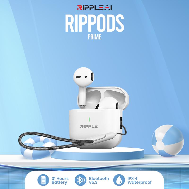 [Hot selling] Ripple Rippods Prime TWS earphone with cord Headset Bluetooth High Quality headphones Binaural Noise Canceling Bluetooth 5.3 Earphone Mini Earbuds Handsfree