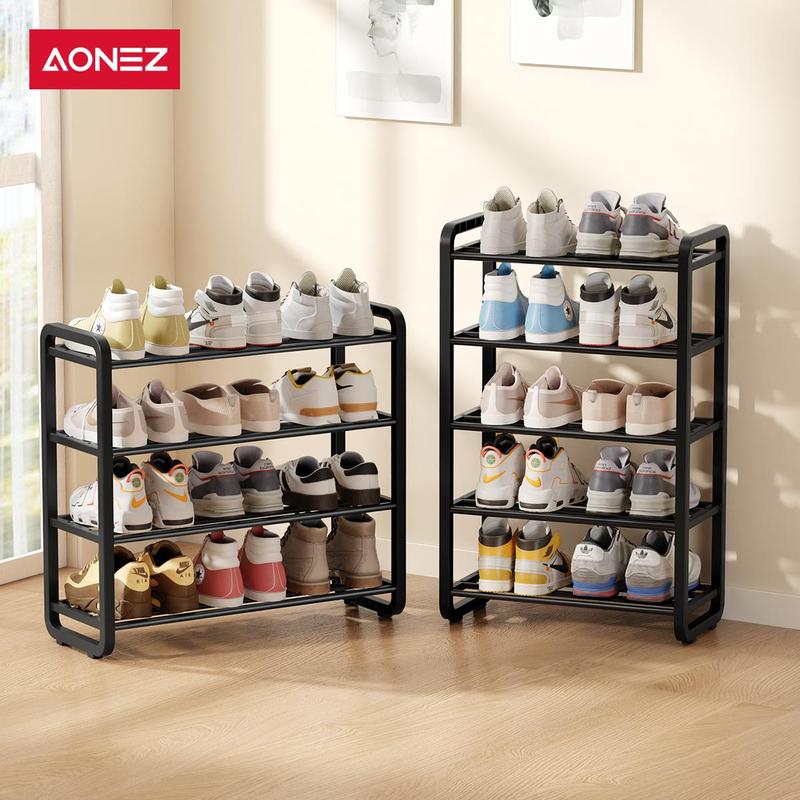 【COD】AONEZ INS Fashion Style Rak Sepatu 4 Susun Minimalis Besi Bertingkat Rak Susun Sepatu > 25 kg mendunia